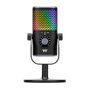 Thermaltake GS50 Microphone Gaming RGB USB Noir – Condensateur avec Patrons Polaires, Mute et Volume
