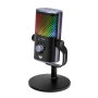 Thermaltake GS50 Microphone Gaming RGB USB Noir – Condensateur avec Patrons Polaires, Mute et Volume
