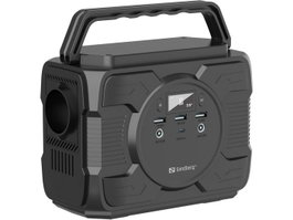 Sandberg Power Station AC 200 - Station d'alimentation portable 230V AC, 200W, batterie haute capacité pour téléphones, tablettes, ordinateurs, camping, secours