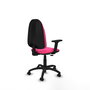 PIQUERAS Y CRESPO Chaise de bureau Algarra, similicuir rose, accoudoirs 2D