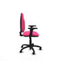 PIQUERAS Y CRESPO Chaise de bureau Algarra, similicuir rose, accoudoirs 2D