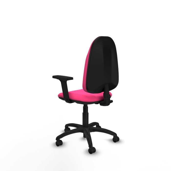 PIQUERAS Y CRESPO Chaise de bureau Algarra, similicuir rose, accoudoirs 2D