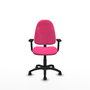 PIQUERAS Y CRESPO Chaise de bureau Algarra, similicuir rose, accoudoirs 2D