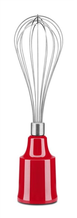 Kitchenaid 5KHBV83 EER - Batidora de mano con cable roja, compacta, avec bol 1L, picadora et fouet - Batidora para smoothies, sopas, mayonesa