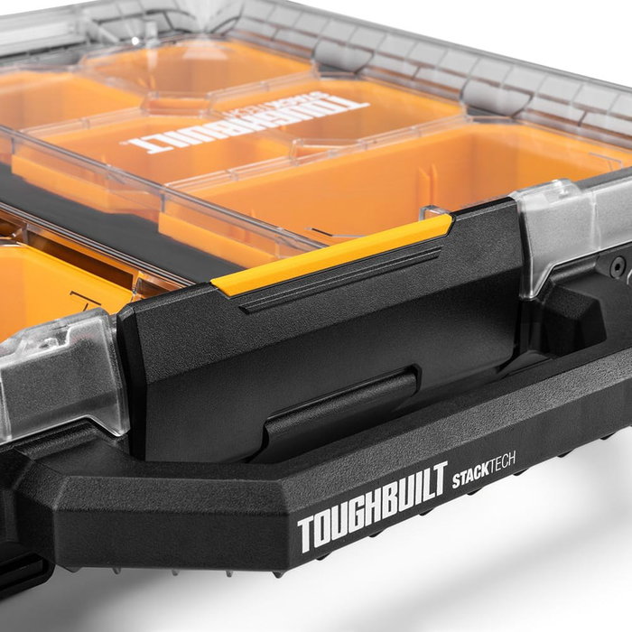 Toughbuilt Organisateur Stacktech de profil bas, 53 x 40,5 x 10 cm