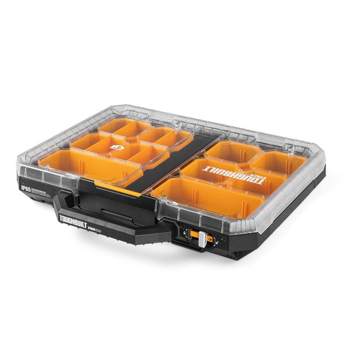 Toughbuilt Organisateur Stacktech de profil bas, 53 x 40,5 x 10 cm
