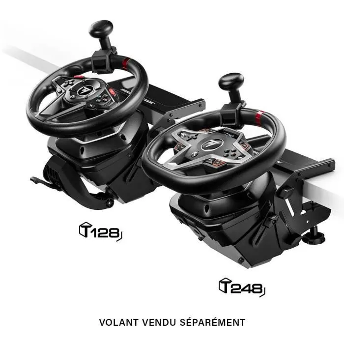 Thrustmaster SimTask T128 - Volant de course gaming filaire compatible PS5, PS4, PC avec levier de vitesses TH8S - Noir
