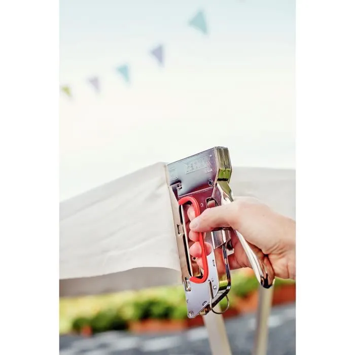 Rapid PRO R153E - Agrafeuse manuelle professionnelle tout acier pour matériaux fins (tissus, papier, étiquettes)