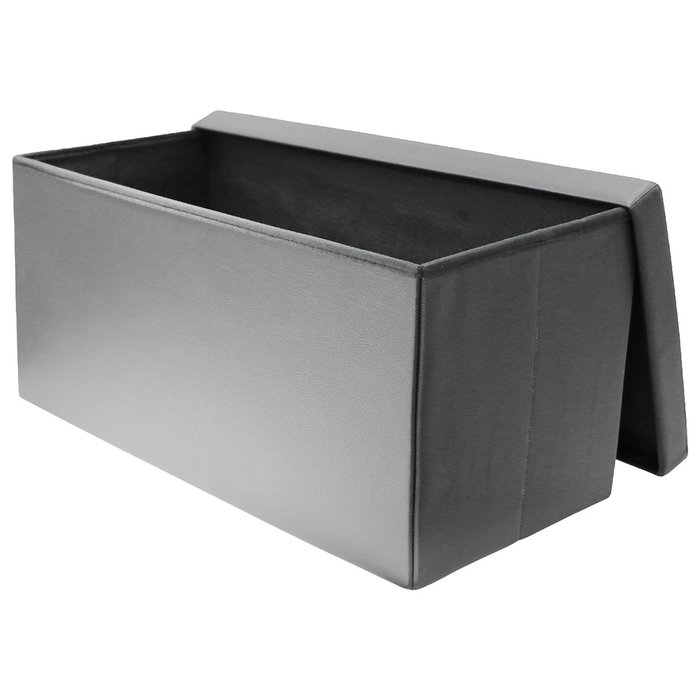 Home Deco Factory Coffre Pouf Pliable Gris