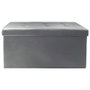 Home Deco Factory Coffre Pouf Pliable Gris