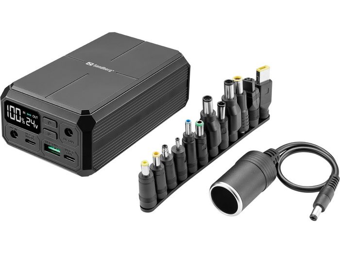 Sandberg Laptop Powerbank 27000 PD100W - Power Bank Portable 27000 mAh - Charge Rapide USB-C PD 100W pour Ordinateur Portable et Smartphones