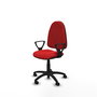 PIQUERAS Y CRESPO Chaise de bureau Algarra, similicuir rouge, accoudoirs fixes