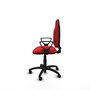 PIQUERAS Y CRESPO Chaise de bureau Algarra, similicuir rouge, accoudoirs fixes