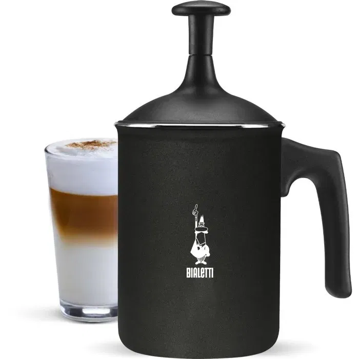 Bialetti - Perfetto Crema - Mousseur à lait manuel compact noir 160 ml