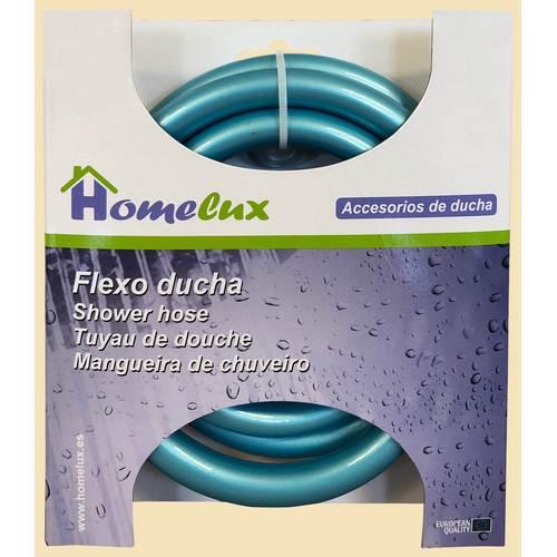 Homelux Flexible de douche en PVC bleu 14mm 1,5m
