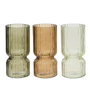 KSD Vase en verre tubulaire ondulé multicolore Ø 11 x 23 cm