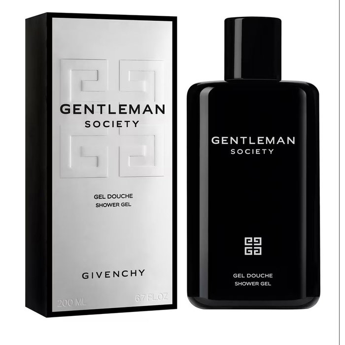 Givenchy Gel Douche pour Homme Gentleman Society 200 ml - Gel Nettoyant Hydratant aux Notes Florales et Boisées