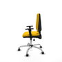 PIQUERAS Y CRESPO Chaise Elche Asynchrone Tissu Jaune Structure chromée Accoudoir 1D