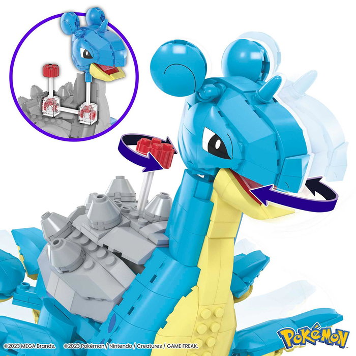 Mega Construx - Kit de Construction Pokémon - Lapras et Dragonite Articulé avec Ailes Mobiles - Jeu de Construction - +8 ans Mega Construx - Kit de Construction Pokémon - Lapras et Dragonite Articulé avec Ailes Mobiles - Jeu de Construction - +8 ans