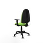 PIQUERAS Y CRESPO Chaise de bureau Algarra, tissu pistache, accoudoirs 1D