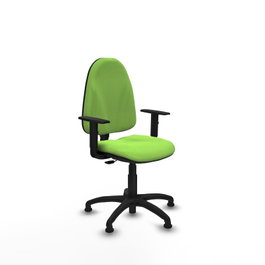 PIQUERAS Y CRESPO Chaise de bureau Algarra, tissu pistache, accoudoirs 1D