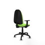 PIQUERAS Y CRESPO Chaise de bureau Algarra, tissu pistache, accoudoirs 1D