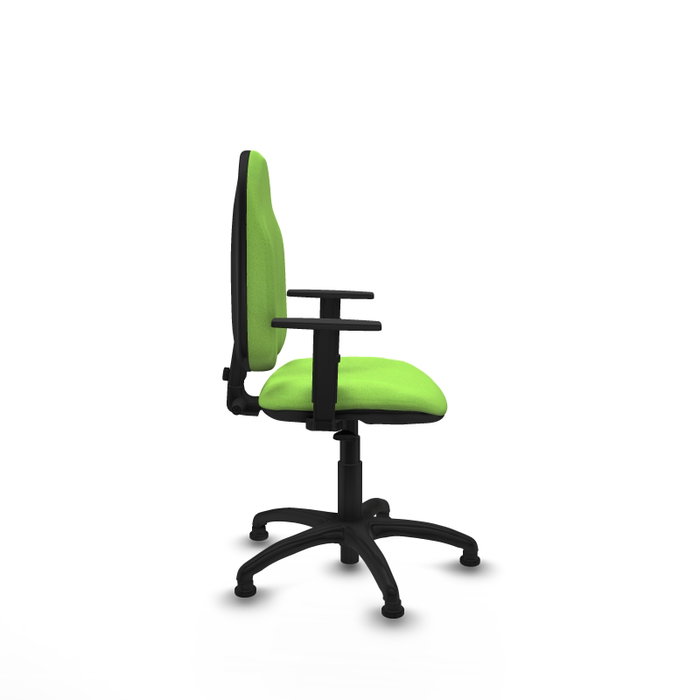 PIQUERAS Y CRESPO Chaise de bureau Algarra, tissu pistache, accoudoirs 1D