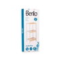 BERILO Étagère Carrée à 3 Étagères en Bambou Blanc