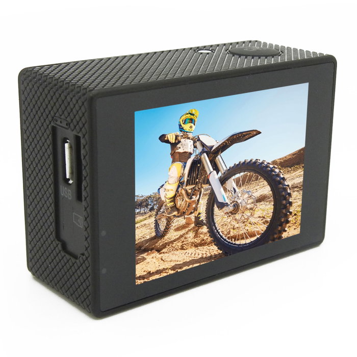 GoXtreme Rebel + Caméra d'action avec écran 2 pouces et boîtier étanche