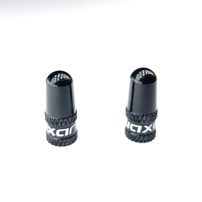Fasi Jeu de bouchons pour valve Presta en aluminium noir anodisé Fasi Jeu de bouchons pour valve Presta en aluminium noir anodisé