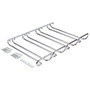 Emuca Porte-verres pour meubles à 4 rangées, longueur 280mm, acier, chromé