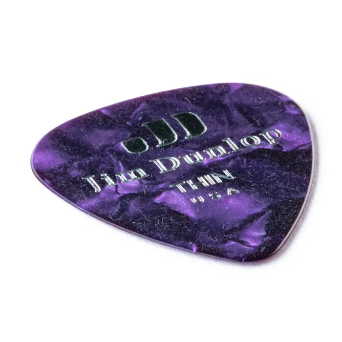 DUNLOP Pack de 12 médiators Genuine Celluloid Classic Turquoise - Thin