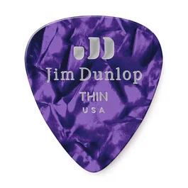 DUNLOP Pack de 12 médiators Genuine Celluloid Classic Turquoise - Thin