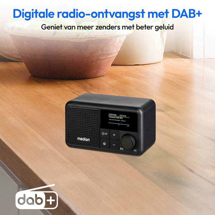 Medion Mini Radio DAB+/FM Bluetooth - Noir Medion Mini Radio DAB+/FM Bluetooth - Noir