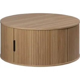 Trendteam Table basse ronde Ronin en MDF plaqué chêne, diamètre 80 cm hauteur 36 cm