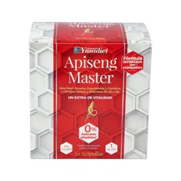Ynsadiet Apiseng Master Sport (Forte) 20 Ampoules - Complément Alimentaire Sport, Jus de Caroube et Pomme, Gelée Royale, Ginseng, Schisandra