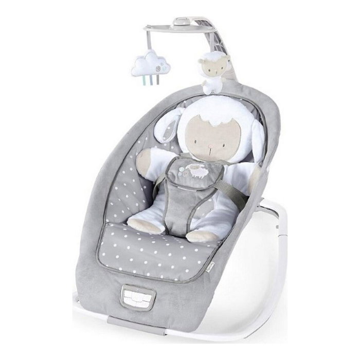 Ingenuity Transat pour bébé Cuddle Lamb Petit Mouton Gris, Pliable et Évolutif