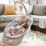 Ingenuity Transat bébé évolutif et pliable Cuddle Lamb - Petit Mouton, 3 positions, 12 mélodies, 4 sons nature, vibrations, peluches incluses, 0-3 ans