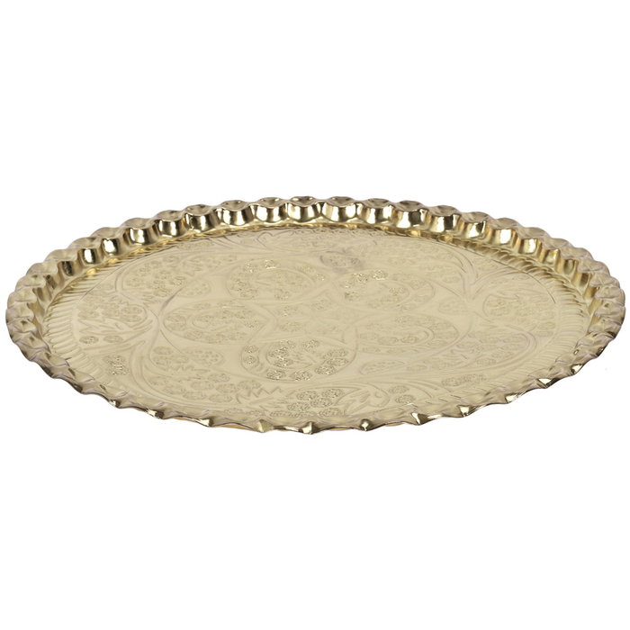 Home Deco Factory Plateau en métal doré MIRAGE 48 cm Home Deco Factory Plateau en métal doré MIRAGE 48 cm