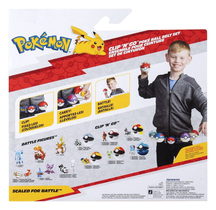 Jazwares Pokémon Clip 'n' Go assortiment (4) Ceinture Set ver. 19 Jazwares Pokémon Clip 'n' Go assortiment (4) Ceinture Set ver. 19