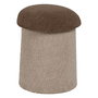 Pouf Marron Beige Bois MDF 40 x 40 x 48 cm (2 Unités)