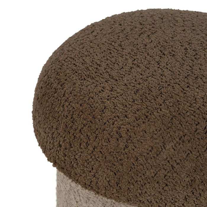Pouf Marron Beige Bois MDF 40 x 40 x 48 cm (2 Unités)