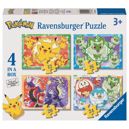 RAVENSBURGER Puzzle Pokemon 500 Pièces avec Images Séparées de 12, 16, 20 et 24 Pièces, Taille 19 x 14 cm, pour Enfants dès 3 Ans