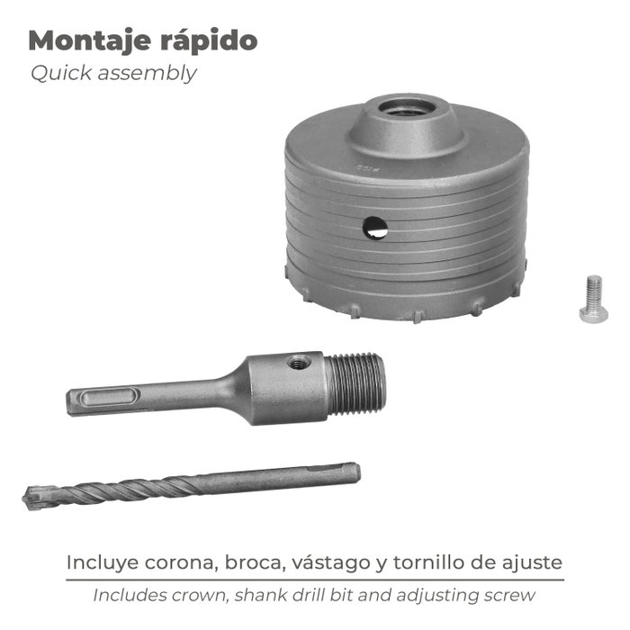WOLFPACK LINEA PROFESIONAL Scie cloche SDS béton 100 mm