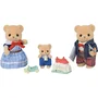 Sylvanian Families - Famille Ours Biscuit (3 personnages articulés avec accessoires) - Jeu de figurines - À partir de 3 ans