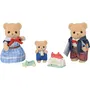 Sylvanian Families - Famille Ours Biscuit (3 personnages articulés avec accessoires) - Jeu de figurines - À partir de 3 ans