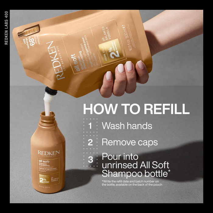 Redken All Soft Recharge de shampoing 500 ml