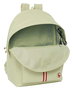 Safta Basics Mochila doble pour ordinateur portable 15,6" avec chargeur USB, sac à dos beige, 31 x 44 x 18 cm