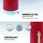 KITCHEN MOVE Poubelle Automatique à Ouverture Infrarouge Sans Contact 42 Litres - Corps Acier Inox Rouge Mat - Recharge USB-C et Piles - Avec Cerclage et Protection