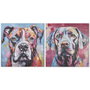 Home ESPRIT Toile Bois MDF Motif Chien 80 x 80 cm
